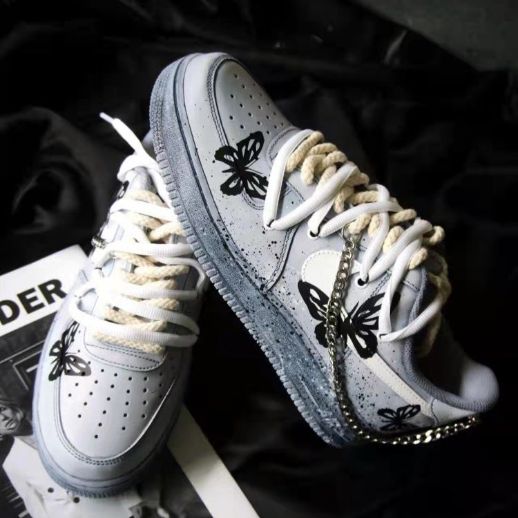[Custom Women's retro butterfly]  Air Force 1 Skateboarding Shoes Women's