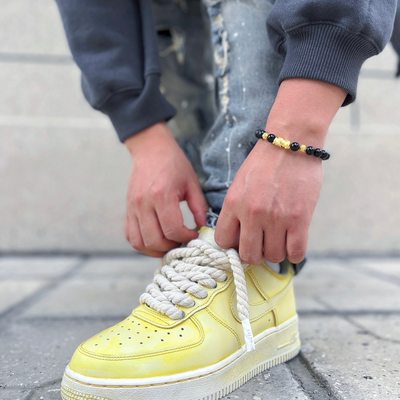 [Custom Women's low-top dyed yellow QD]  Air Force 1 Skateboarding Shoes Women's