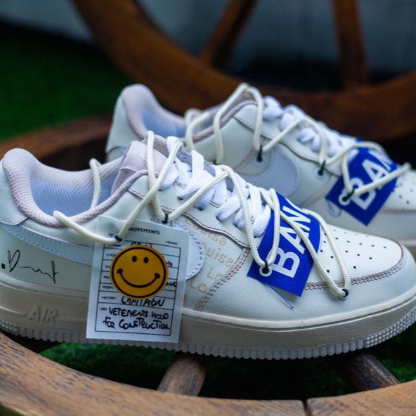 [Custom The Female StyleIs Steeped In The Past With White Lychee Flesh]  Air Force 1 Skateboarding Shoes Unisex