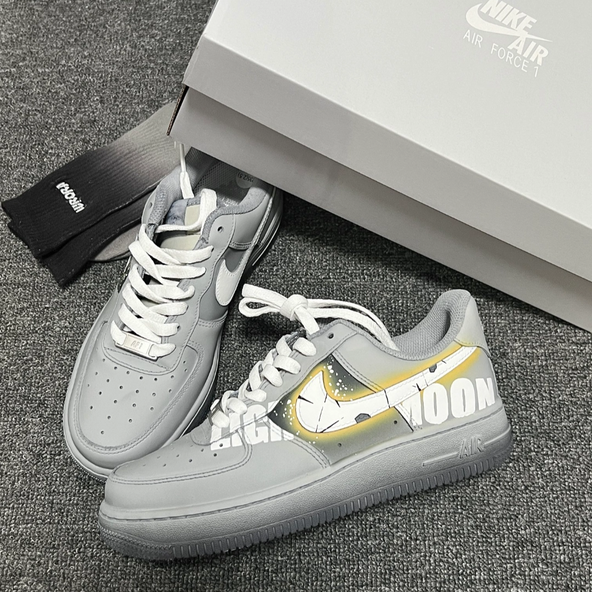 [Custom THEMOON]  Air Force 1 Skateboarding Shoes Women's