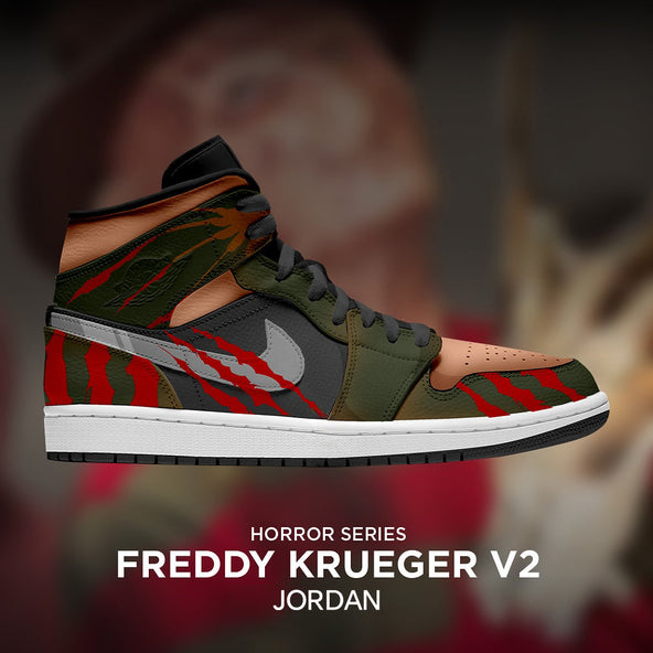 [Custom Freddy's Revenge V.2 X Halloween Series] Air Jordan 1 Mid Top Unisex Skateboarding Shoes