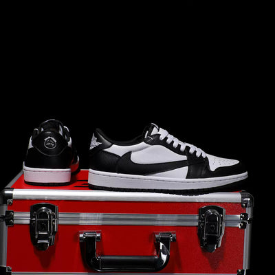 [Custom Panda White Black - Reverse Hook] Air Jordan Low - Top Skateboarding Shoes Unisex