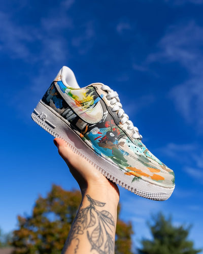 [Customized Strayed into the Palette - Hand Painted] Air Force 1 Low-top Shoes Unisex