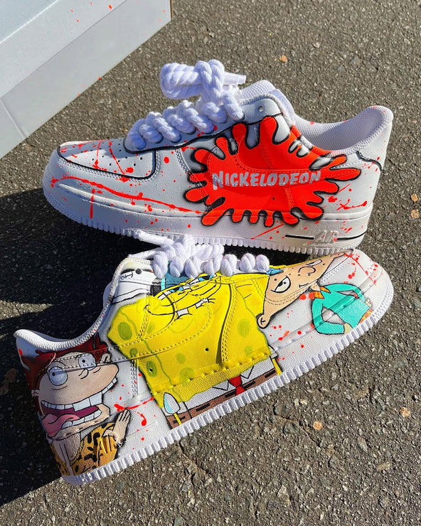 [Customized Nickelodeon Mashup] Air Force 1 Shoes Unisex Hand Painted