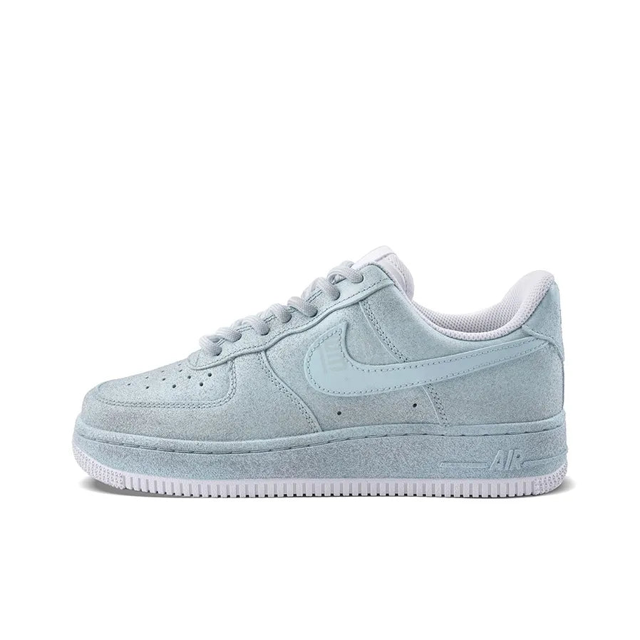 [Customized Aurora Dance, Full Stars] Air Force 1 Low-top Shoes Unisex White/Blue/Pink With Diamond Decoration