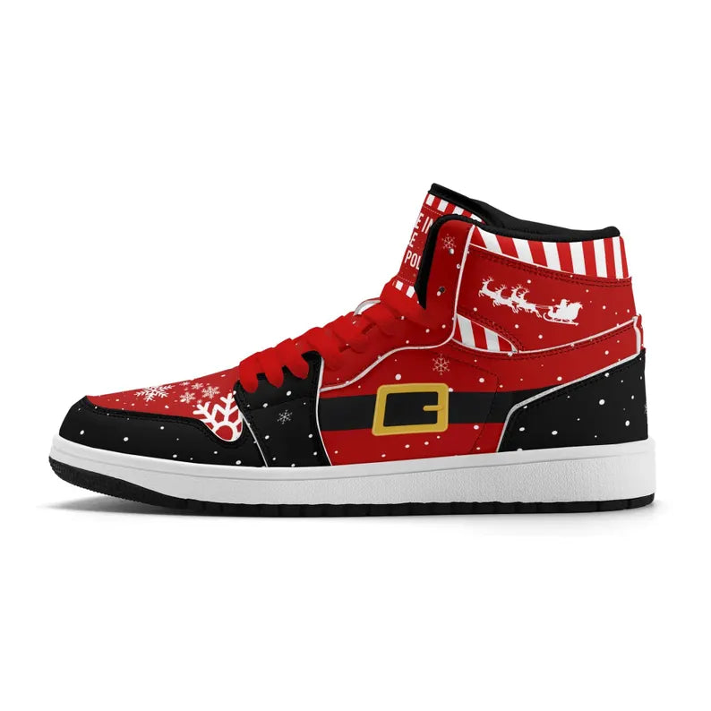 [Custom Holiday Cheer] Air Jordan 1 Mid Top Unisex Skateboarding Shoes