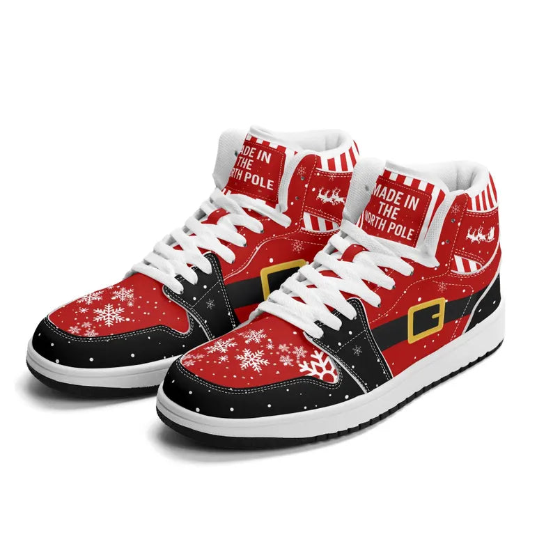 [Custom Holiday Cheer] Air Jordan 1 Mid Top Unisex Skateboarding Shoes