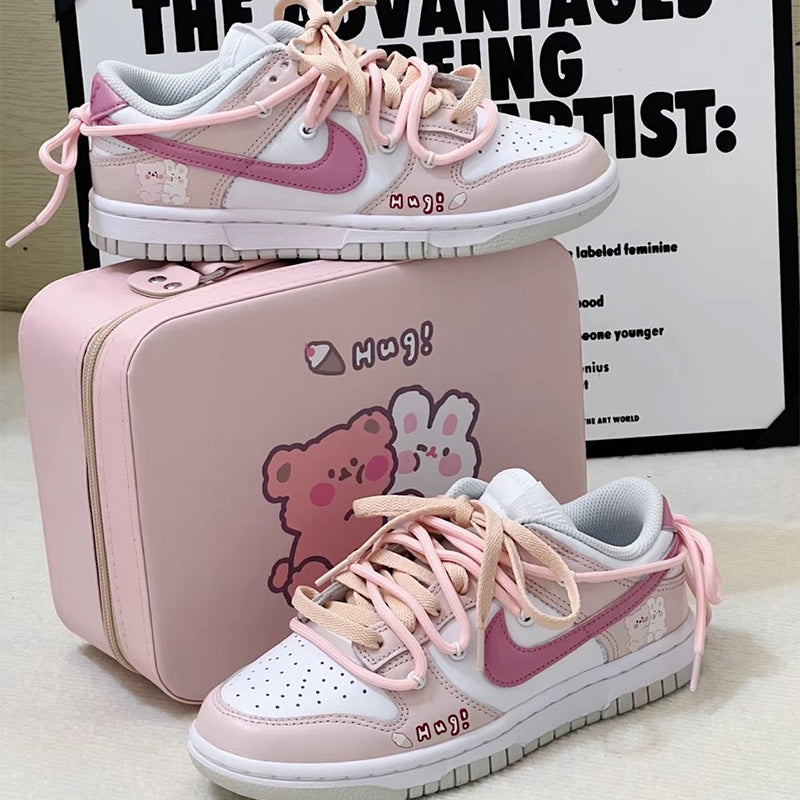 [Custom Hug Bear] Dunk Low Skateboard Shoes Unisex